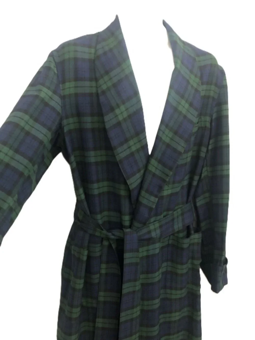 Baskin Chicago Vintage Mid-Century Classy Plaid Robe Smoking Jacket